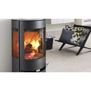 Aduro 9 stove Steel with curved peripheral glass
